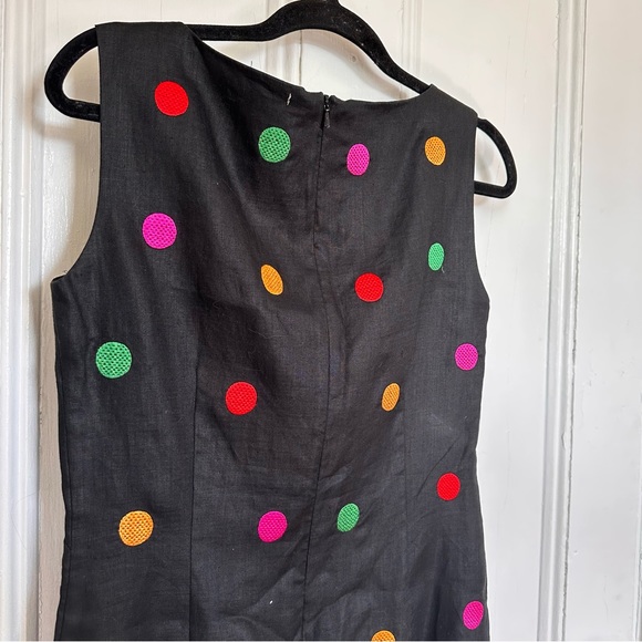 Vintage Paul Alexander Linen Polka Dot Dress - Picture 12 of 16